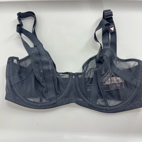 Victoria Secret sheer unlined strappy bra 32DD Nwt - Picture 7 of 7